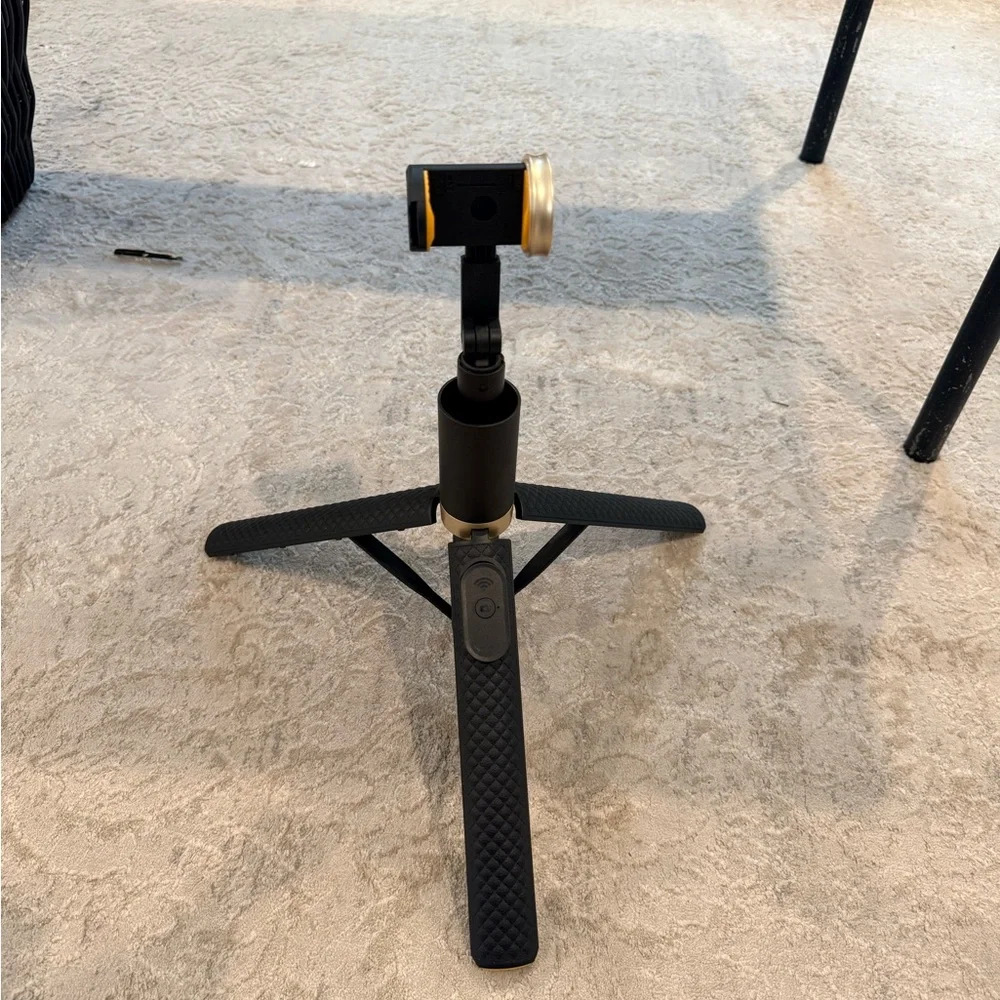 Black and Gold Camera Tripod